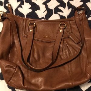 Leather coach bag